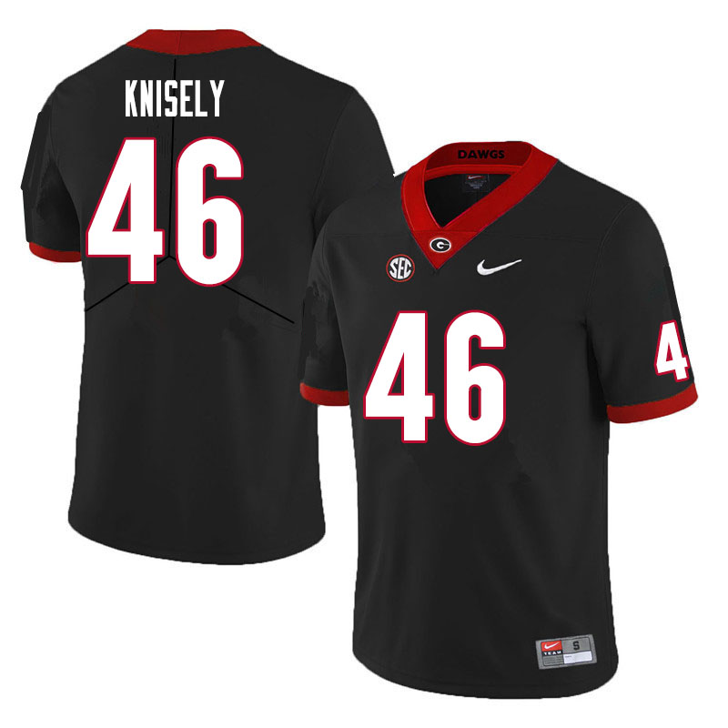Georgia Bulldogs #46 Kurt Knisely College Football Jerseys Sale-Black